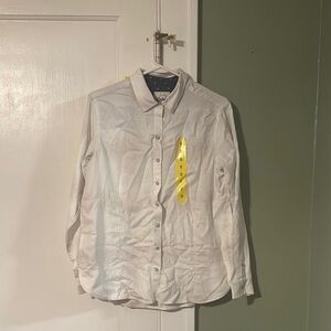 Women's Jachs Girlfriend Super Soft Feel Light Flannel Shirt White Size Small